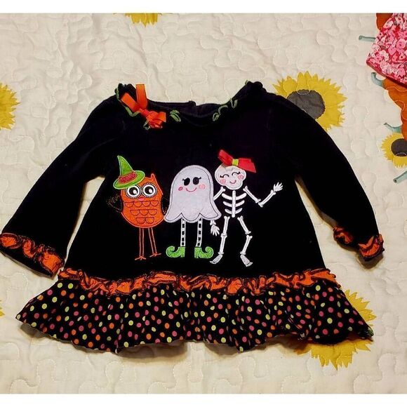 RARE EDITIONS GIRLS HALLOWEEN SHIRT - Picture 1 of 5